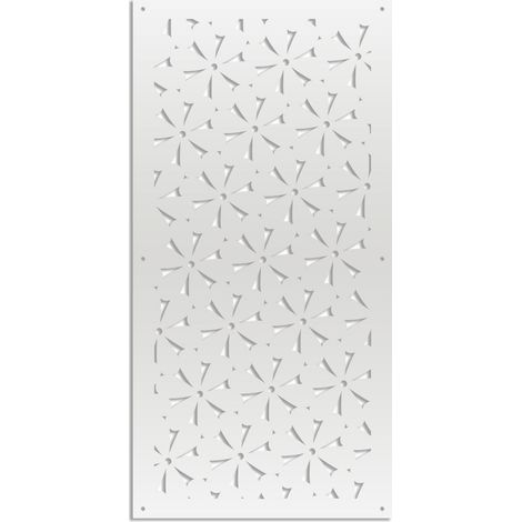 DAISY - Panneau ajouré en PVC - Brise-soleil - Dimension : 47x94 cm - Couleur : blanc