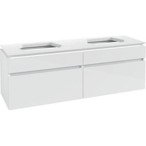 VB WTUS Legato B768 1600x550x500mm 4 tiroirs pour 2 personnes Blanc brillant (1/4)