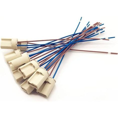 25 Pièces G4 Ampoule Titulaire Douilles Lampe Base en Céramique Avec Fil de Téflon de 10 CM G4 Douilles Halogène pour Quartz Lampes Halogènes Lampe LED Incandescent (1/5)