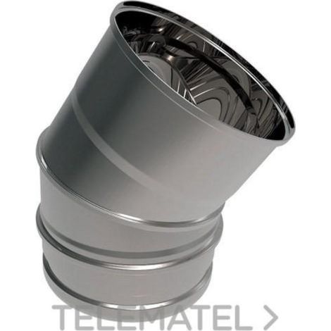 ROS codo 45º 300 simple pared 2700404 ros , Codo 45º 300 Simple Pared 2700404 de la marca Ros Chimney.