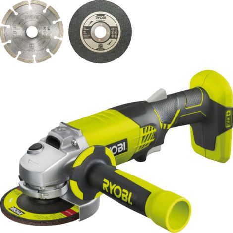 Confezione RYOBI - Smerigliatrice angolare R18AG-0 - 18V OnePlus - senza batteria e caricatore - Set di 6 dischi per sme (1/5)