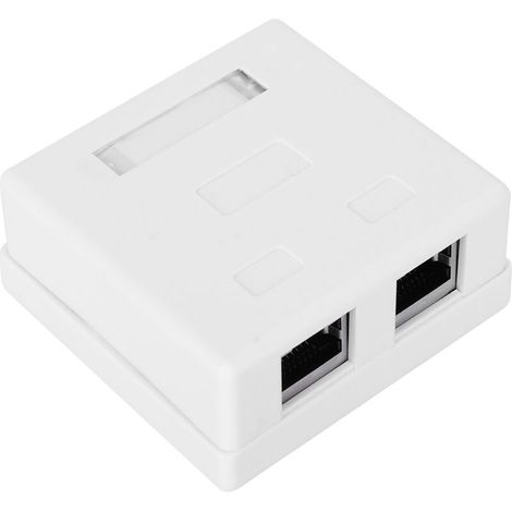 2-Port RJ45 Wandmontage-Ethernet-Patchpanel, Tischbuchse für Netzwerkkabelverlängerung