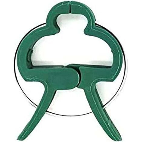 60 Clips à Plantes en Plastique Vert Foncé Pinces de Fixation, Pinces Stables pour Fixer Les Plantes grimpante pour Supporter des Fleurs Fruits ou Légumes dans Jardins ou Fermes..DEBUNS (1/2)