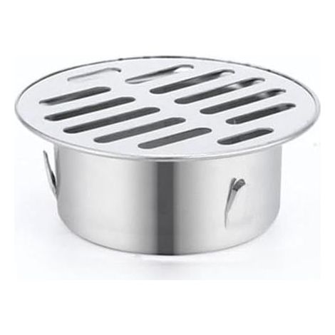 Round Stainless Steel Floor Siphon, Drip Grille, Anti-Clogging Filter, House Tools for Balcony, Yard, Floor Siphon for Roof, Terrace, Outdoor Garden (ø75 mm) (1/5)