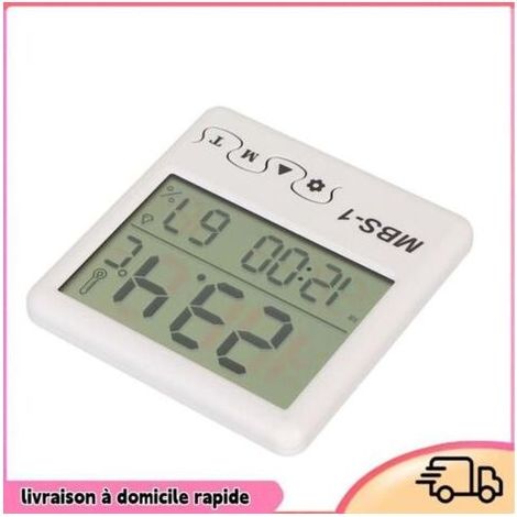 Dilwe Thermometeruhr, digitale LED-Thermometeruhr, präzise Tischuhr für den Innenbereich – ideal für Freizeit und Dekoration (1/4)