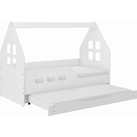 Lit cabane pour enfant 160x80 gauche avec fonction couchage