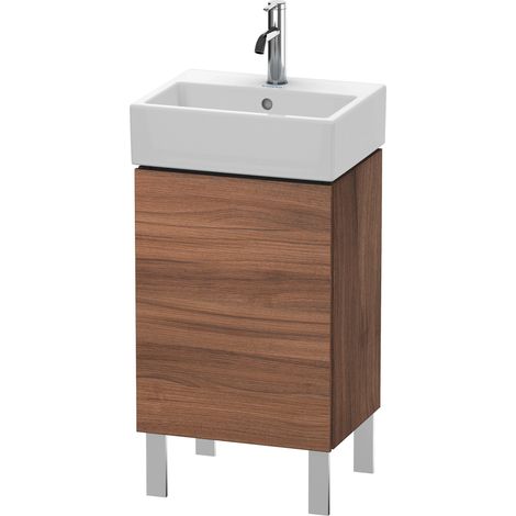 Duravit Meuble sous-lavabo L-Cube vertical, 1 porte, à charnières à droite, 43,4x34,1 cm, pour Vero Air 072445, Coloris: Décor noyer naturel - LC6750R7979 (1/5)