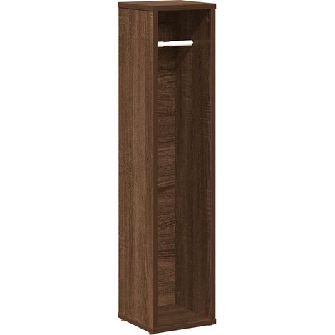 Maison Exclusive - Mobiletto da bagno con portarotolo rovere Marrone 20,5x20x90 cm