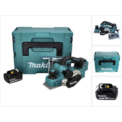Makita DKP 181 M1J Akku Hobel Falzhobel 82 mm 18 V Brushless + 1x Akku 4,0 Ah + Makpac - ohne Ladegerät