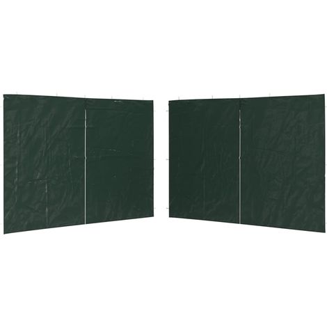 Paroi de tente réception 2 pcs avec fermeture éclair PE Vert (1/5)