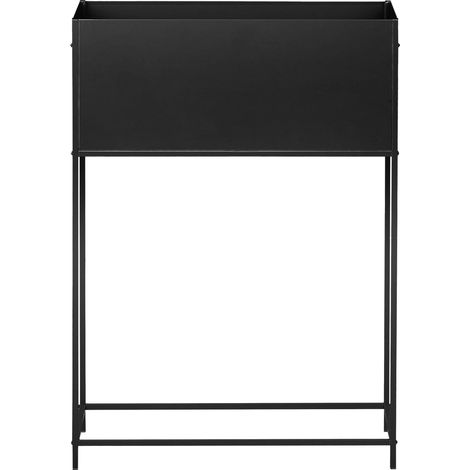 Elevated Plant Pot TAPIEN Metal 70 cm Black