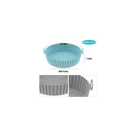2-teilige Silikon-Heißluftfritteusenform, 20 cm Heißluftfritteusenkorb-Zubehör für Ninja Mikrowelle, Backofen
