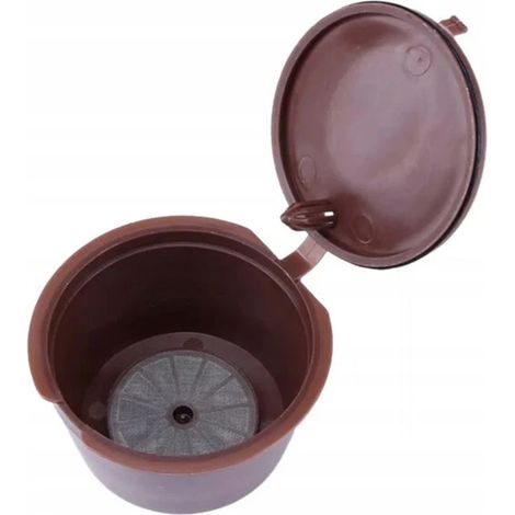 Wiederverwendbare Kaffeekapseln, 5er-Packung, braun