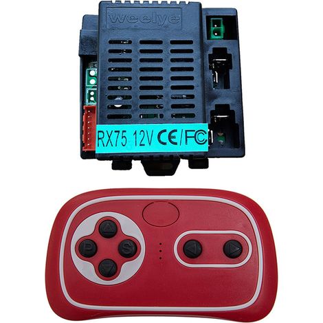 Boîtier de commande Weelye avec récepteur et télécommande pour voiture électrique enfant RX75 12V et RC (1/5)