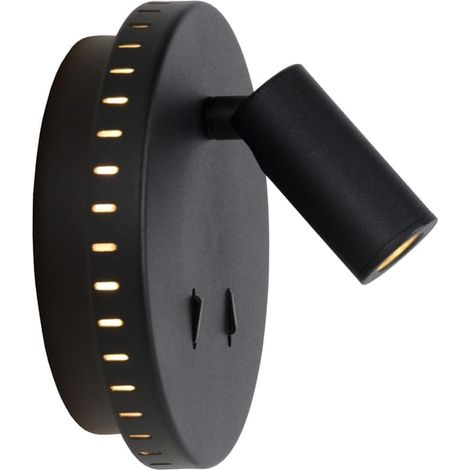 Aplique de pared LED, negro (1/4)
