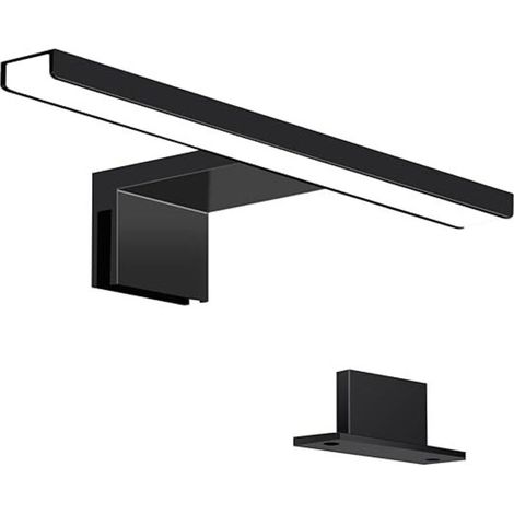Schwarze LED-Badezimmerspiegelleuchte 5W 50CM 400LM, Spiegelwandleuchte 6000K Warmweiß, IP44 wasserdichte Badezimmerschrankleuchte, Schminktisch- und Frisiertischbeleuchtung (300mm) [Energieklasse E] (1/4)