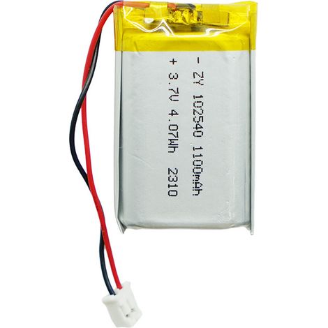 102540 polymer lithium battery, 1100mAh capacity, for camping lights and electric scooters, 3.7V high capacity. (1/5)