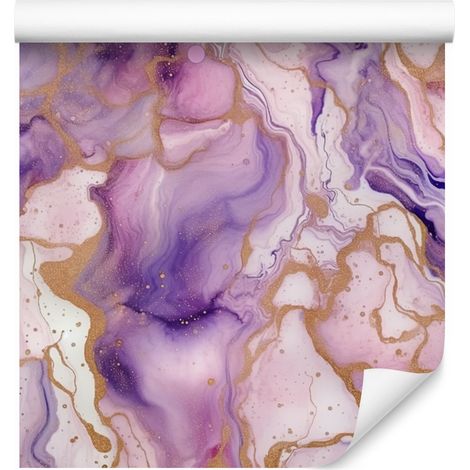 Papel pintado tinta violeta, morado y rosa empolvado 50x1000 cm (1/5)