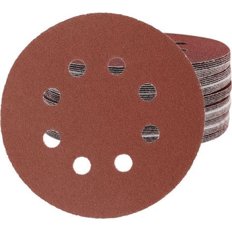 Abrasifs 125mm Grain 80 Papier Poncer 50 Pi猫Ces 8 Trous Disque Poncage Pour Ponceuse Excentrique (1/5)