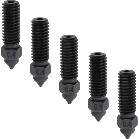 5-teiliges 3D-Drucker-Extruder-Hotend-Düsen-Kit 0,4 mm, kompatibel mit Creality K1 Max CR-M4 CR-10 SE