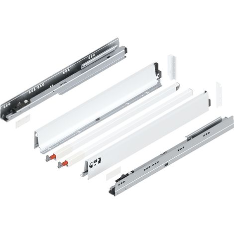 Blum Tandembox antaro C-Reling Schubladenschienen-Set  1 Paar, 65kg 650mm  Vollauszug Blumotion, seidenweiß