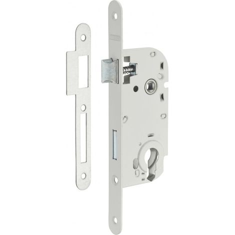 Boitier de serrure encastrable à cylindre pour porte d'entrée – Axe 40mm – Coffre en acier embouti – Mécanisme à 1 tour (1/3)