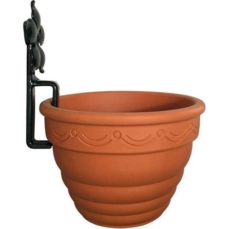Pot Clip 17.7 cm Wall Mounted Black Pack Of Three Garden Pride (1/5)