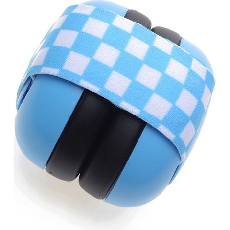 Cache-oreilles monobloc pour bébé Cache-oreilles pliants antibruit Cache-oreilles de protection auditive Cache-oreilles pour casque antibruit pour bébé (bleu) -7 7 8cm