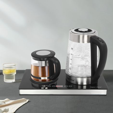 Hervidor de agua eléctrico, estación de café/té 2.5L/105.7oz 1800W con pantalla LCD (1/5)