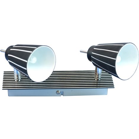 Plafonnier moderne rayé noir/blanc 2xG9 Senso Candellux
