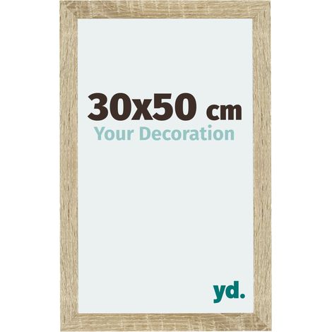 Your Decoration - 30x50 cm - Cadres Photo en MDF Avec Verre acrylique - Anti-Reflet - Excellente Qualité - Chêne Sonoma - Cadre Decoration Murale - Mura.