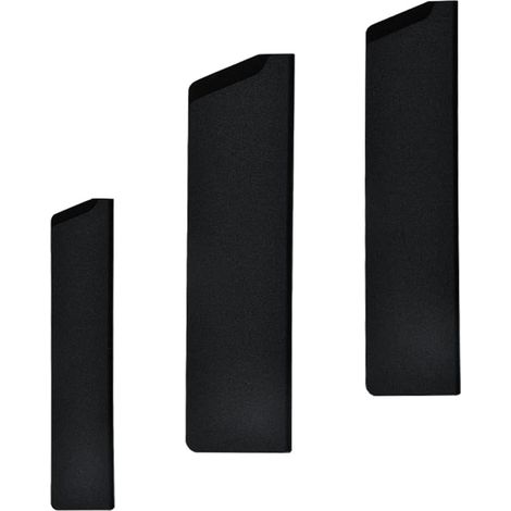 Étuis Universels Doublure Floquée 3 Pièces pour Couteaux Cuisine en Abs Léger Protection Portable et Design Simple Noir pour Usage Domestique (1/5)