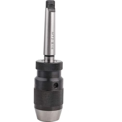 Mandrin Sans Clé, MT2-B16 Mandrins Tour a Bois, Mandrin de Serrage autoserrant cone morse, Mandrins Percage en acier de 1 à 13 mm, pour Perceuse à Colonne, Fraiseuses et Tours (1/5)