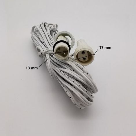 Wisdom XC-4459 prolunga 10 mt per serie luci led catene e tende di Natale impermeabile per interno ed esterno