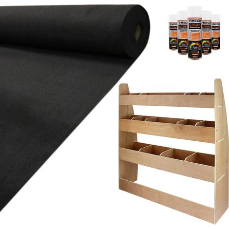 11sqm Black Van Lining, Glue & VW Caddy Rack (1/5)