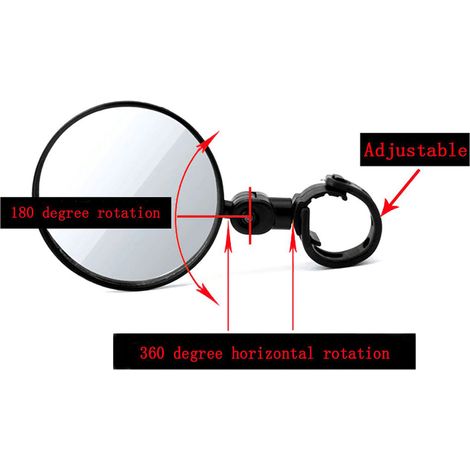 Rétroviseur de Vélo Large Angle Conjugable pour Guidon MTB et Cyclisme (1/5)