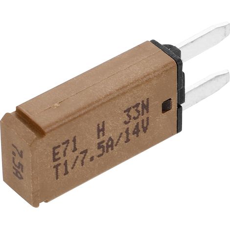 Mini Fusible Réarmable 14vdc 7,5a pour Voiture en Plastique et Cuivre Nickelé, Protection de Circuit Facile à Remplacer pour Réparation D'urgence Automobile (1/5)