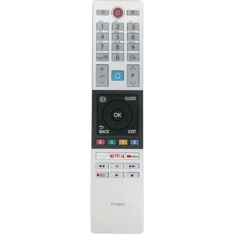 CT-8543 Ersatzfernbedienung – RC42151P 30101775 Fernbedienung für Toshiba TV 32W2863DG, 32W2863DA, 40L2863DG, 43V5863DG, 43B6863DG, 49L2863DG, 49U6863DG, 49V5863DG, 55V5863DG, 55U7863DA