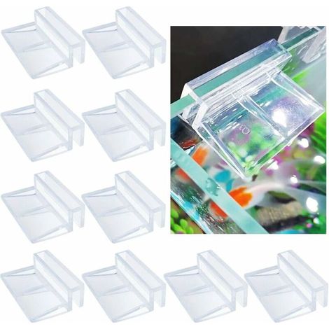 SHINING HOUSE 10 Stück Aquarium-Stütze, Acryl-Aquarium-Stützklammern, Klemme, Aquarium-Stützzubehör für Aquarien(6 mm) (1/5)