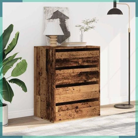 852877 Commode d'angle vieux bois 60x41x76 cm bois d'ingénierie (1/5)
