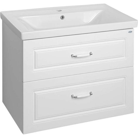 Aqualine Favolo - Mobile lavabo 87x60x45 cm, 2 cassetti, bianco opaco FV290