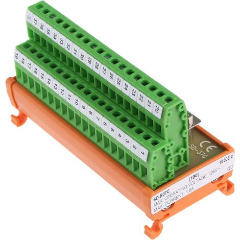 Module d'interface Sub-D 37 Contacts, Femelle, Montage sur Rail DIN ( Prix pour 1 ) (1/3)