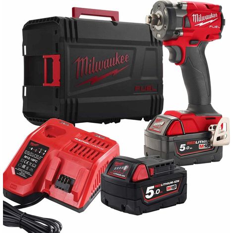 Milwaukee M18FIW2F12-502X Fuel 1/2" Compact Impact Wrench with Friction Ring Kit (1/5)