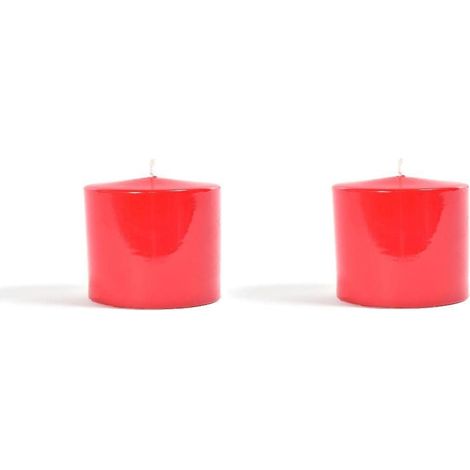 Set 2 candele cilindriche 100 g rosse Mercury