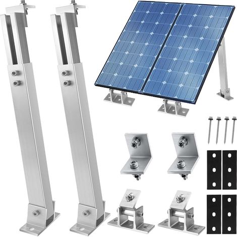 Solarpanel-Halterung, Aluminium-Boden-Solarpanel-Halterung mit verstellbarem Winkel 15°–30° (TYN1-ROMF54) (1/5)