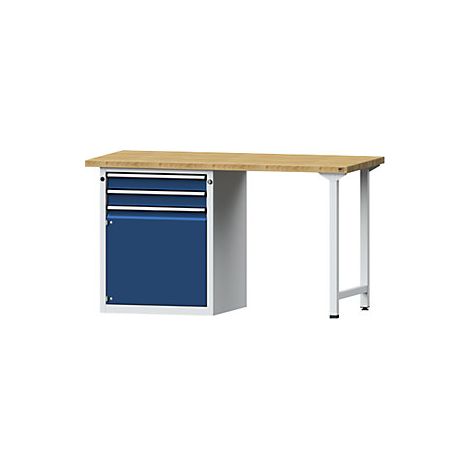 Banco de trabajo  bastidor modular  2 cajones  1 puerta  (1/4)