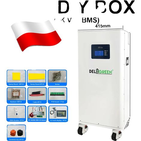 Étui de batterie, design vertical, compatibilité haute capacité, BMS JK Vertical (1/2)
