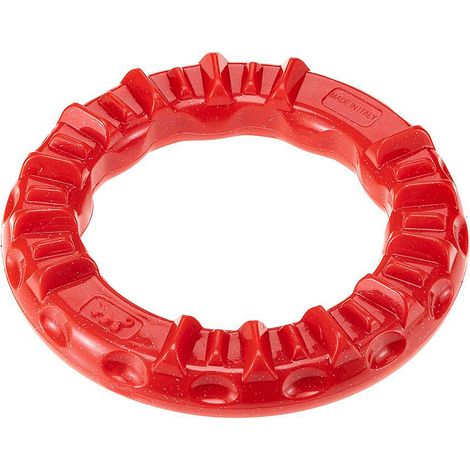 Ferplast SMILE Anneau Jouet dentaire pour chien, anneau Ferplast Smile de taille grande pour l'hygiène bucco-dentaire. Saveur de viande. A remplir avec des croquettes ou des snacks.. Variante L - Misu (1/5)