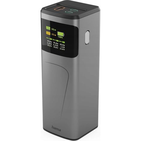 Hama Powerbank Alta Potencia 65 W 20.000 mAh USB-C USB-A 1 unidad. (1/5)