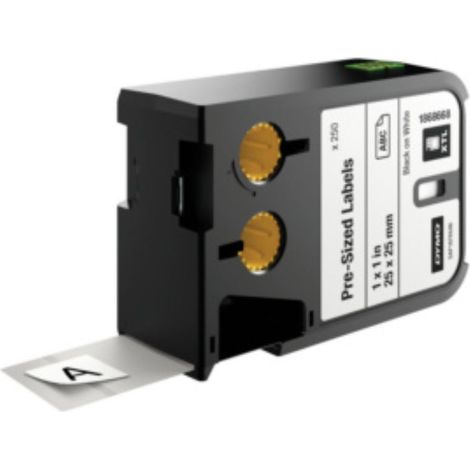 Dymo XTL Etiquetas Vinilo Negro sobre Blanco 21 x 39 mm
